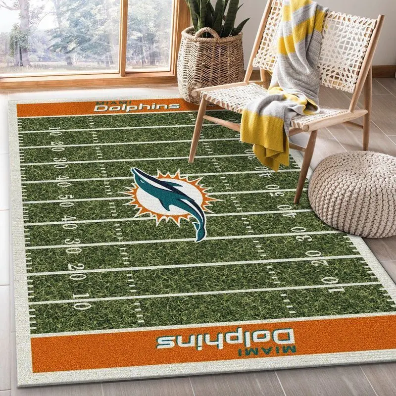 Miami Dolphins Nfl 36 Area Rug Living Room And Bed Room Rug Regtangle Carpet