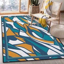 Miami Dolphins Nfl 37 Area Rug Living Room And Bed Room Rug Regtangle Carpet