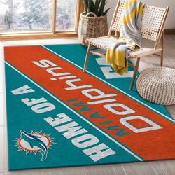Miami Dolphins Nfl 38 Area Rug Living Room And Bed Room Rug Regtangle Carpet