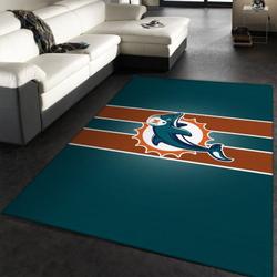 Miami Dolphins Nfl 4 Area Rug Living Room And Bed Room Rug Regtangle Carpet