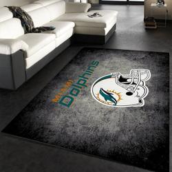 Miami Dolphins Nfl 7 Area Rug Living Room And Bed Room Rug Regtangle Carpet