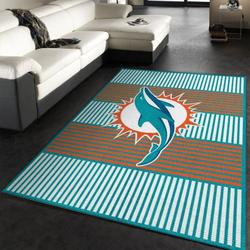 Miami Dolphins Nfl 8 Area Rug Living Room And Bed Room Rug Regtangle Carpet