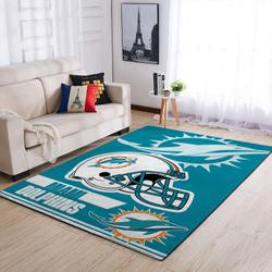Miami Dolphins Nfl Helmet Rectangle Living Room Carpet Rug Regtangle Carpet