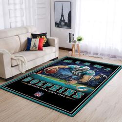 Miami Dolphins Nfl Team Pride RectangleLiving Room Carpet Rug Regtangle Carpet