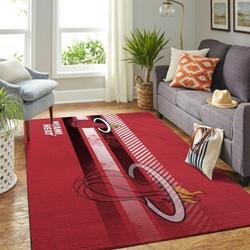 NBA Miami Heat Basketball Area Rug Living Room Rug Team Logo Carpet V1786