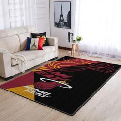 NBA Miami Heat Basketball Area Rug Living Room Rug Team Logo Carpet V1797