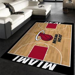 Miami Heat Nba 4 Area Rug Living Room And Bed Room Rug Rug Regtangle Carpet