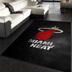 Miami Heat Nba 5 Area Rug Living Room And Bed Room Rug Rug Regtangle Carpet