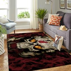 Miami Heat Nba Skull Style Living Room Carpet Sports Rug Regtangle Carpet