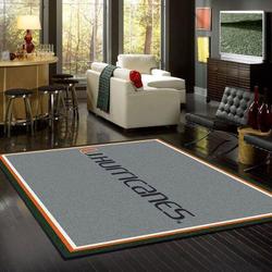 NCAA Miami (FL) Hurricanes Area Rug Living Room Rug Home Decor 1910291 3