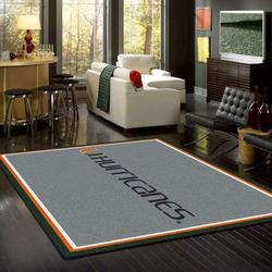 NCAA Miami (FL) Hurricanes Area Rug Living Room Rug Home Decor 1910291 4