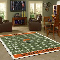 NCAA Miami (FL) Hurricanes Living Room Rug Rectangle Carpet V11079 2