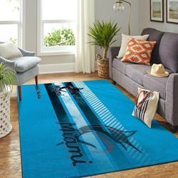 Miami Marlins Area Rug Mlb Team Logo Carpet Living Room Rugs Carpet V3668