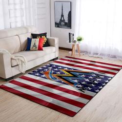 Miami Marlins US Style Area Rug Mlb Team Logo Carpet Living Room Rugs V3682