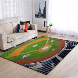 Miami Marlins Area Rug Mlb Team Logo Carpet Living Room Rugs V3686