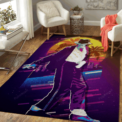 Michael Jackson Artwork Music Synthwave 80S Art For Fans Area Rug Living Room Carpet Rug Regtangle Carpet Floor Decor Home Decor