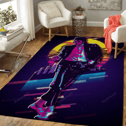 Michael Jackson King Ofpop Artwork Music Synthwave 80S Art For Fans Area Rug Living Room Carpet Rug Regtangle Carpet Floor Decor Home Decor