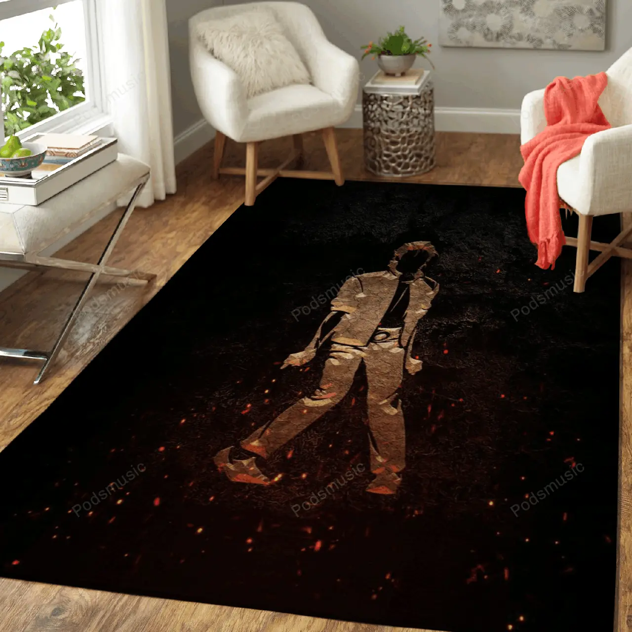 Michael Jackson Music Symbols Art For Fans Area Rug Living Room Carpet Rug Regtangle Carpet Floor Decor Home Decor