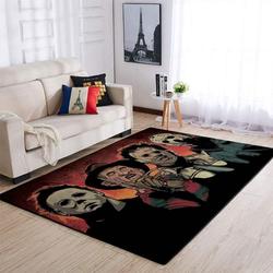 Michael Myers Freddy Krueger Leatherface & Jason Voorhees Rug Area Rug Living Room Carpet Rug Regtangle Carpet Floor Decor Home Decor