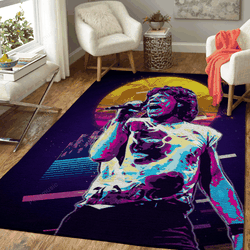 Michael Philip Jagger Artwork Music Synthwave 80S Art For Fans Area Rug Living Room Carpet Rug Regtangle Carpet Floor Decor Home Decor