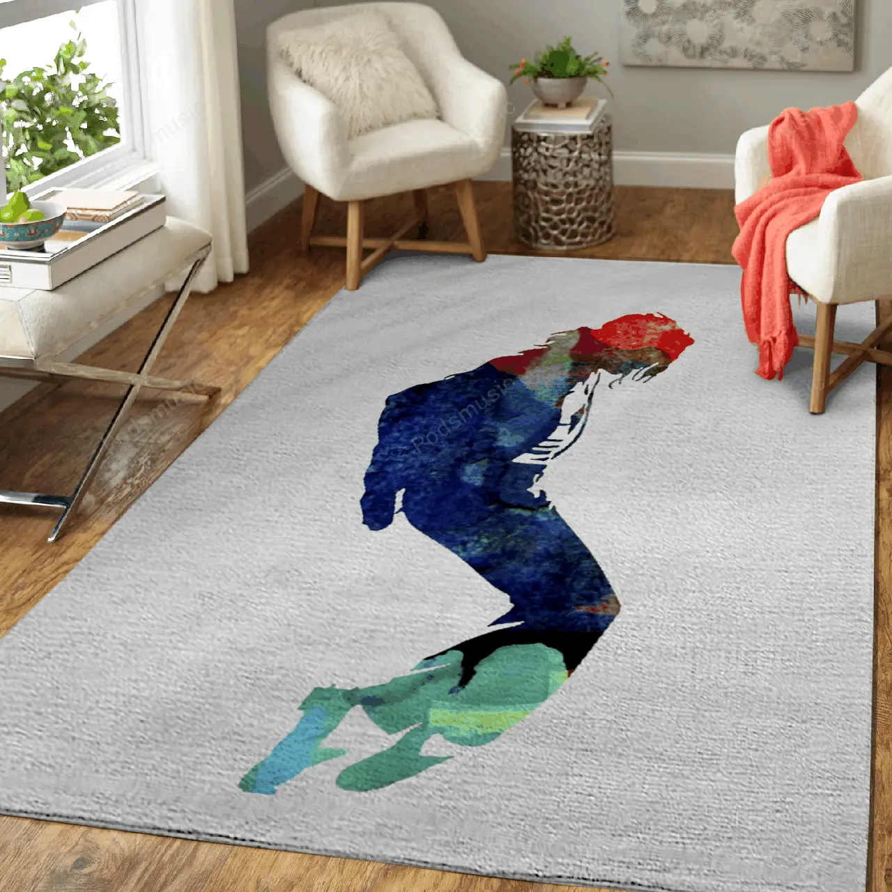 Michael Watercolor Music Legends Art For Fans Area Rug Living Room Carpet Rug Regtangle Carpet Floor Decor Home Decor