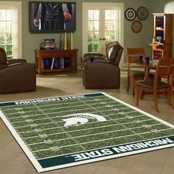 Michigan State Home Field Area Rug Football Team Logo Carpet Living Room Rugs Rug Regtangle Carpet Floor Decor Home Decor