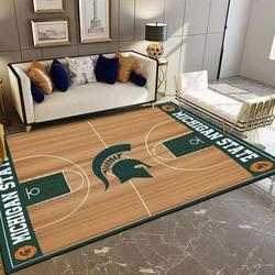NCAA Michigan State Spartans Basketball Fan Living Room Rug Regtangle Carpet