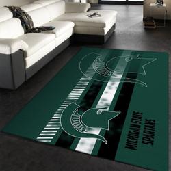 Michigan State Spartans Ncaa 1 Living Room And Bed Room Rug Regtangle Carpet