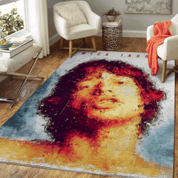 Mick Jagger Artwork Music Art For Fans Area Rug Living Room Carpet Rug Regtangle Carpet Floor Decor Home Decor