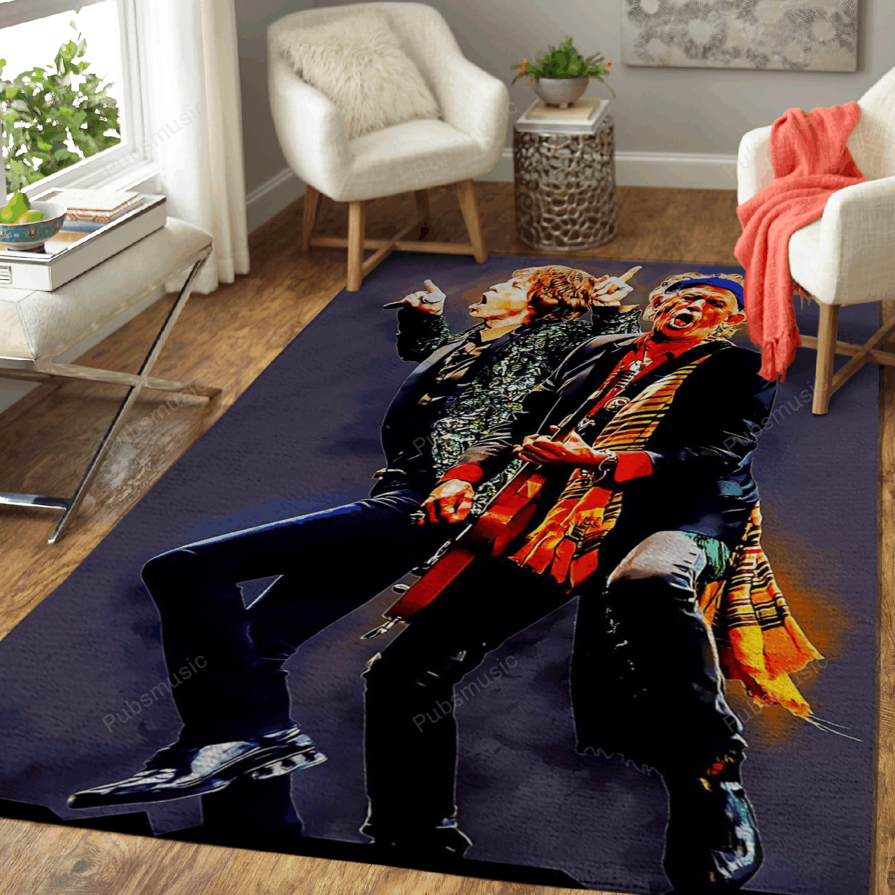 Mick Jagger Keith Richards Music Art For Fans Area Rug Living Room Carpet Rug Regtangle Carpet Floor Decor Home Decor