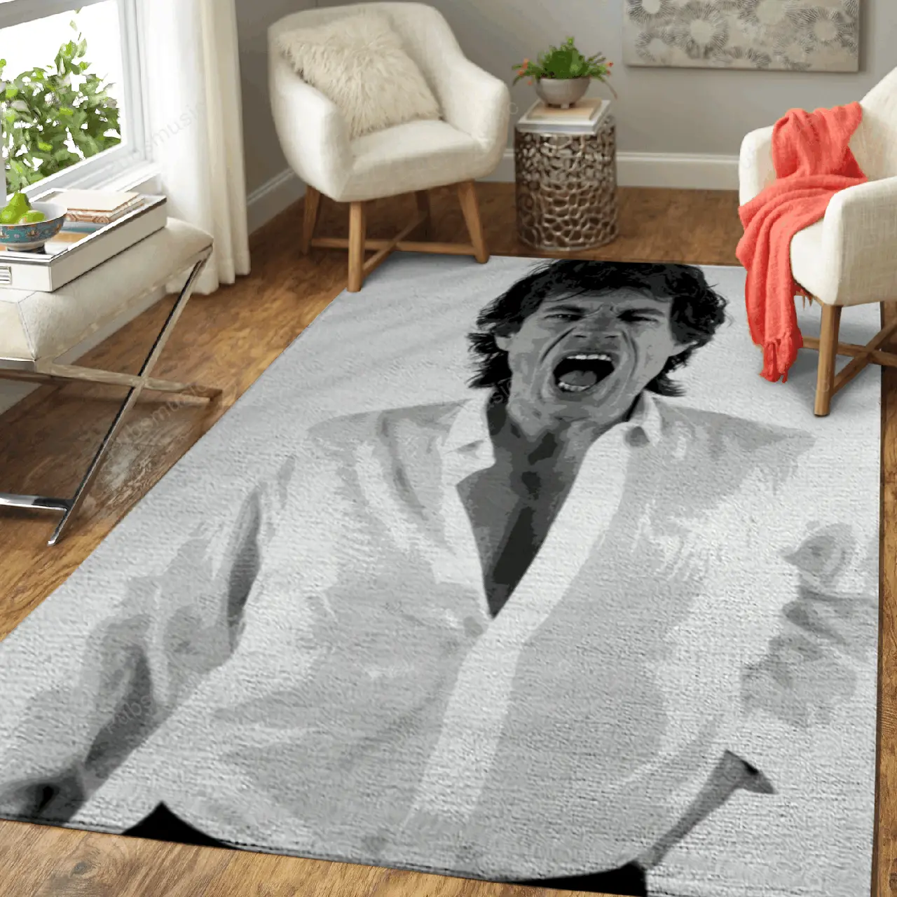 Mick Jagger Music Art For Fans Area Rug Living Room Carpet Rug Regtangle Carpet Floor Decor Home Decor