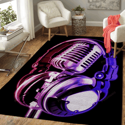 Microphone Light Artwork Art For Fans Area Rug Living Room Carpet Rug Regtangle Carpet Floor Decor Home Decor