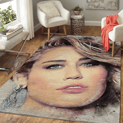 Miley Cyrus Sketch Art Sketch Art Art For Fans Area Rug Living Room Carpet Rug Regtangle Carpet Floor Decor Home Decor