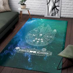 Millennium Falcon Area Rugs Galaxy Star Wars Movies Living Room Carpet