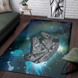 Millennium Falcon Area Rugs Star Wars Movies Living Room Carpet Home