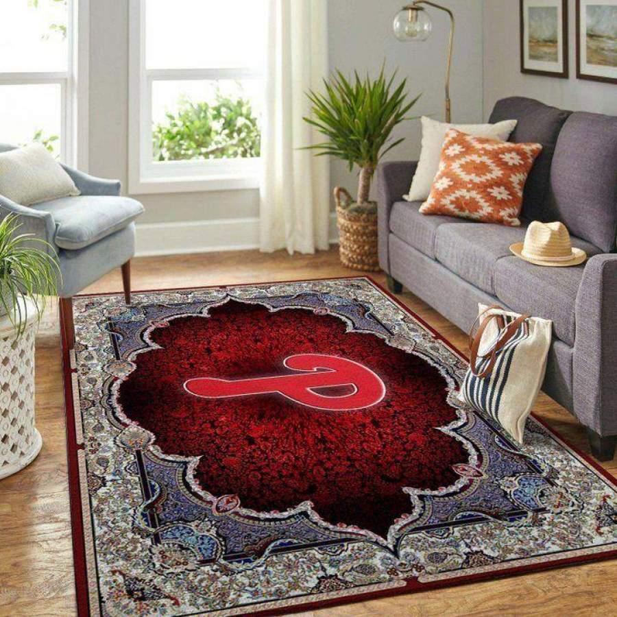 Philadelphia Phillies Area Rug Living Room Rug Home Decor Mlb Team Logo 2002174