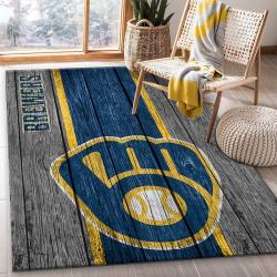 Milwaukee Brewers Mlb Team Logo Wooden Style Style Nice Gift Home Decor