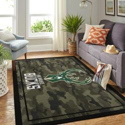 Milwaukee Bucks Nba Area Rugs Living Room Carpet Gray Wooden Regtangle Carpet 2