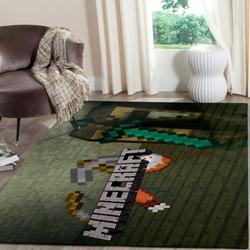 Minecraft Area Rug Living Room Rug Home Decor Video Game Gfd 19120619