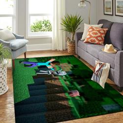 Minecraft Area Rug Living Room Rug Home Decor Video Game Gfd 19120719