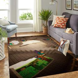 Minecraft Area Rug Living Room Rug Home Decor Video Game Gfd 1912077