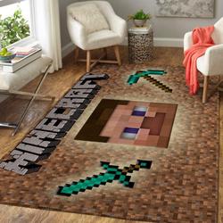 Minecraft Area Rug Living Room Rug Home Decor Video Game Gfd M25103