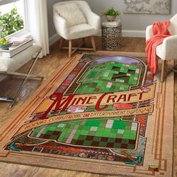 Minecraft Area Rug Living Room Rug Home Decor Video Game Gfd M25105
