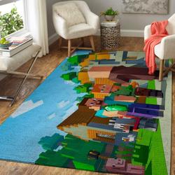 Minecraft Area Rug Living Room Rug Home Decor Video Game Gfd M301014