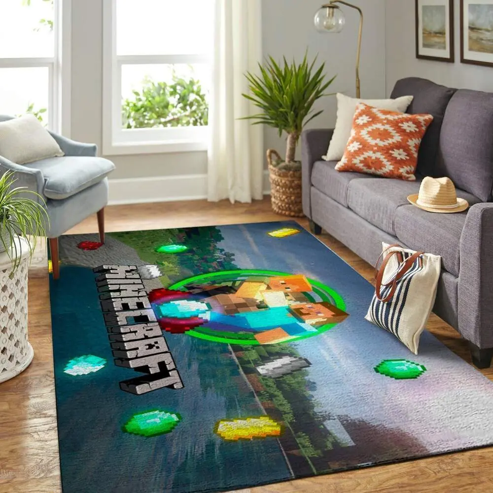 Minecraft Area Rug Video Game Carpet Gamer Living Room Rugs Rug Regtangle Carpet Floor Decor Home Decor V196