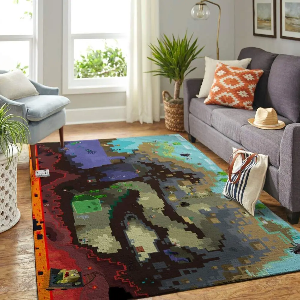 Minecraft Area Rug Video Game Carpet Gamer Living Room Rugs Rug Regtangle Carpet Floor Decor Home Decor V197