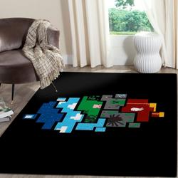 Minecraft Area Rug Video Game Carpet Gamer Living Room Rugs Rug Regtangle Carpet Floor Decor Home Decor V215