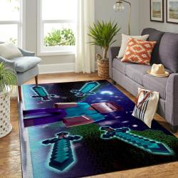 Minecraft Area Rug Video Game Carpet Gamer Living Room Rugs Rug Regtangle Carpet Floor Decor Home Decor V226