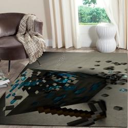 Minecraft Area Rug Video Game Carpet Gamer Living Room Rugs Rug Regtangle Carpet Floor Decor Home Decor V235