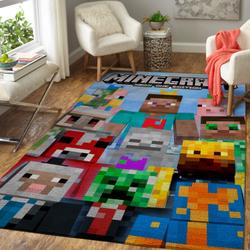 Minecraft Area Rug Video Game Carpet Gamer Living Room Rugs Rug Regtangle Carpet Floor Decor Home Decor V247